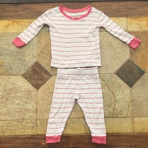 Striped Pink and White LAKE Kids Pajamas